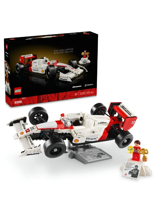 ليغو سيارة 10330 McLaren MP4/4 & Ayrton Senna من LEGO® Icons للبالغين